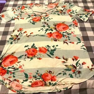 Brenda’s USA Striped Rose Top Size Large
